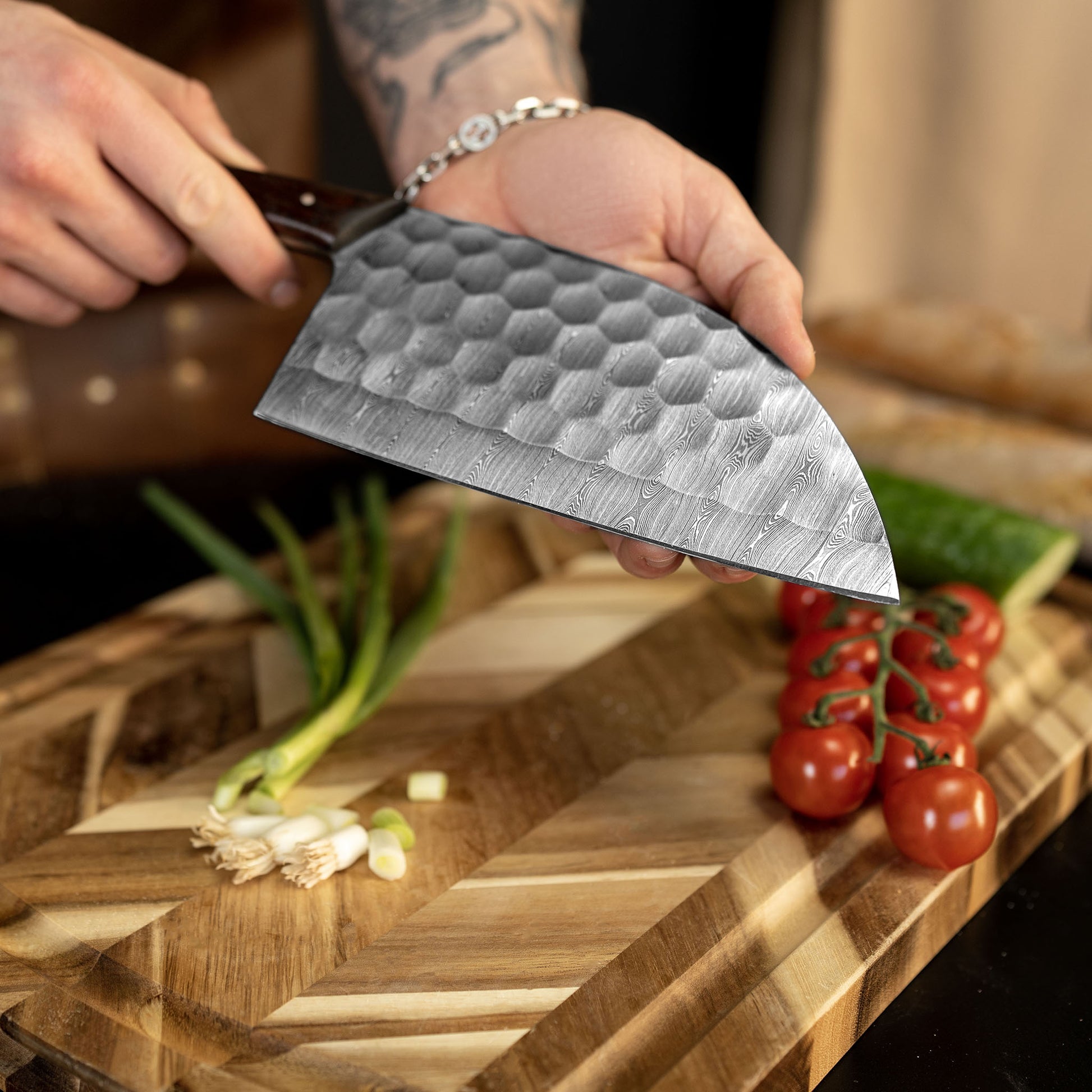 Custom Handmade Serbian Chef knife vegetable Cleaver Knife with
